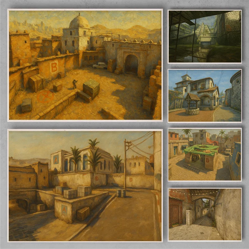 Cuadro al óleo impreso Counter Strike | Lootzone